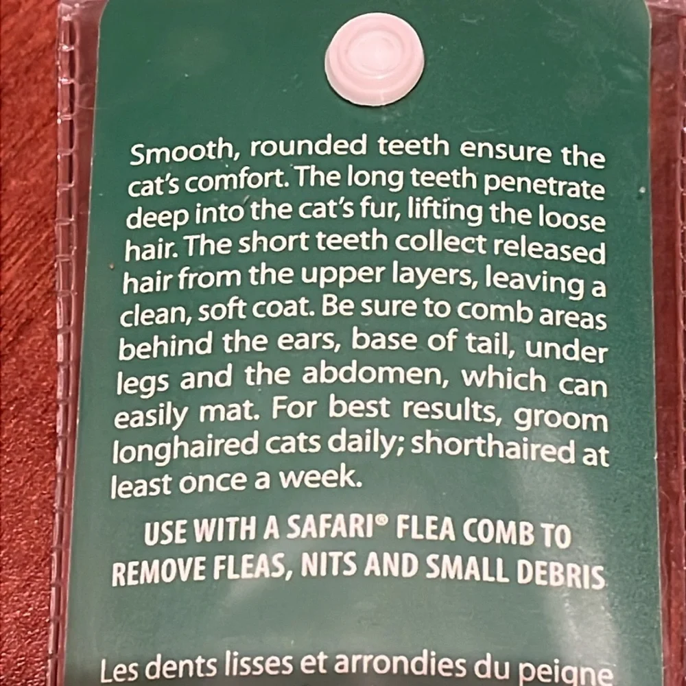 Cat Comb with Wooden Handle